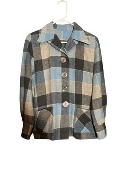 Vintage wool plaid 49er style jacket
